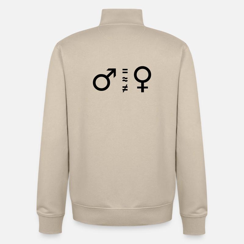 weiblich männlich - Unisex Organic Zip Sweatshirt von Stanley/Stella - Cremebeige