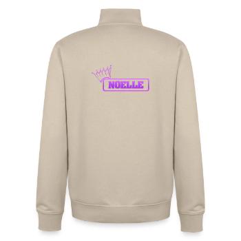 Geschenk für Noelle - Unisex Organic Zip Sweatshirt von Stanley/Stella - Cremebeige - Hinten - AI Model Male 185 dark (185cm)
