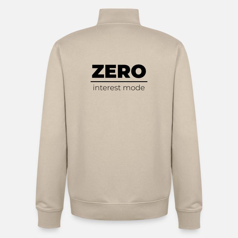 Zero Interest Mode | Minimal Statement - Unisex Organic Zip Sweatshirt by Stanley/Stella - desert dust