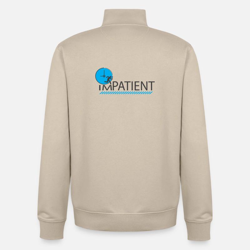 Impatient - Sweat zippé unisexe en coton bio Stanley/Stella - beige crème