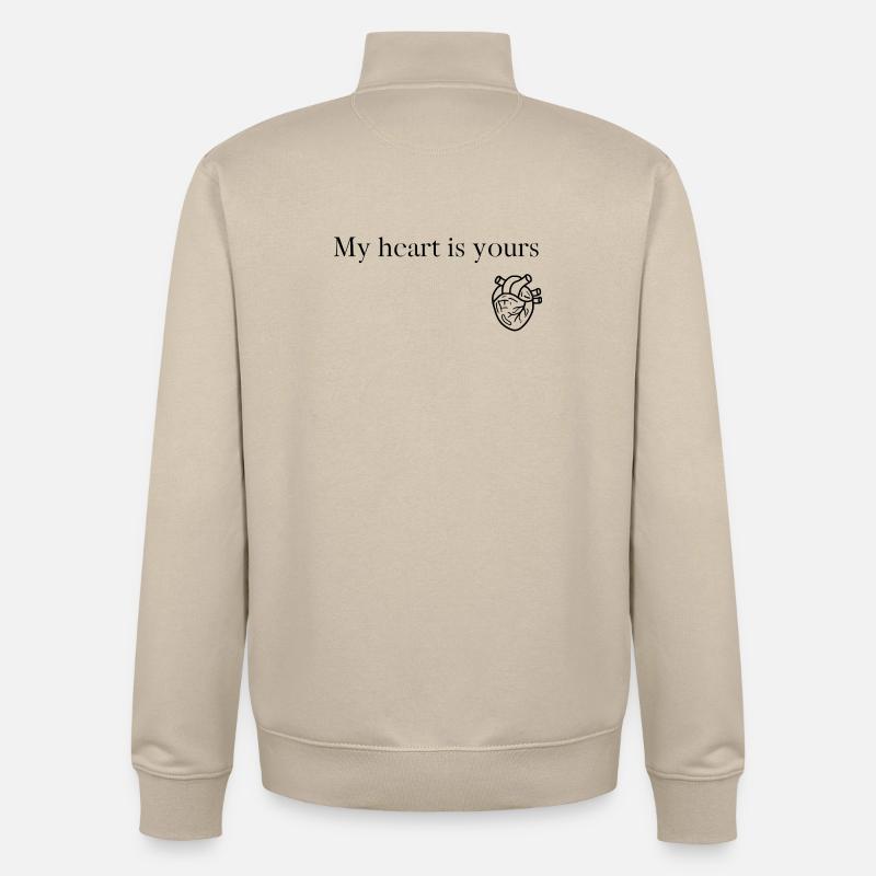 Cœur - Sweat zippé unisexe en coton bio Stanley/Stella - beige crème