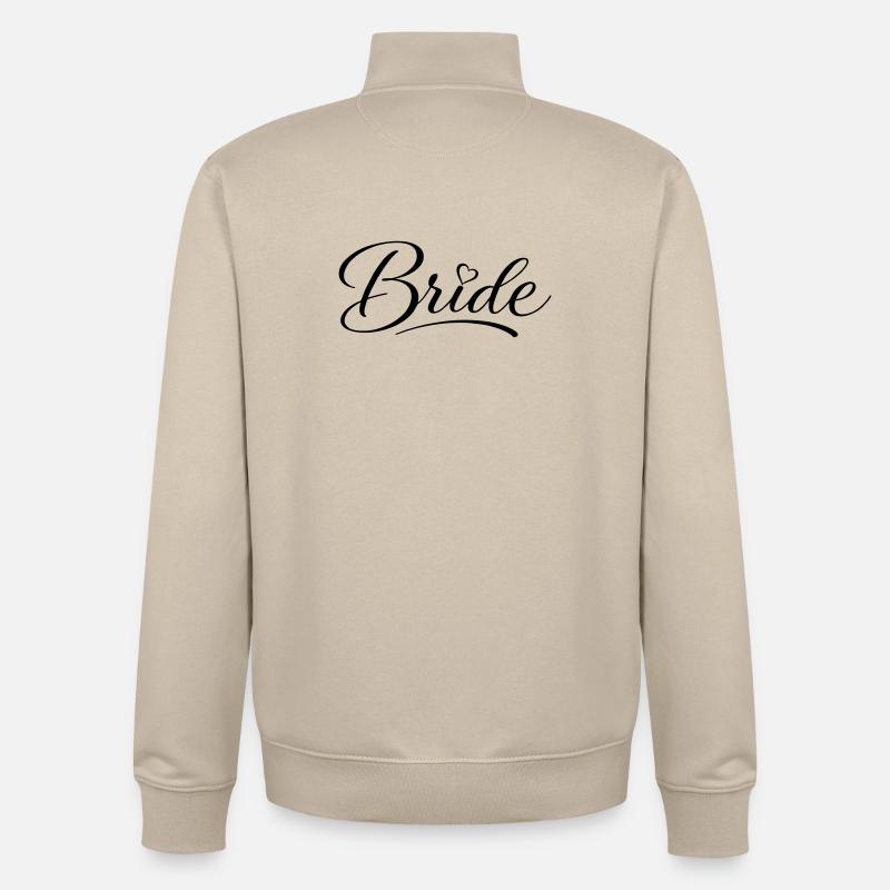 Bride - Unisex Organic Zip Sweatshirt by Stanley/Stella - desert dust