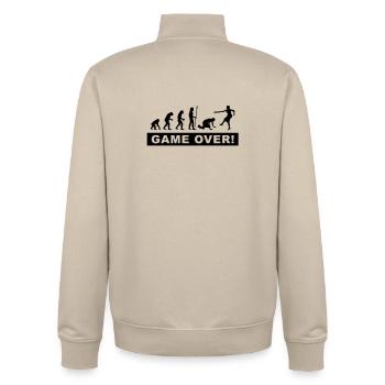 evolution_stag & Henne Nächte - Unisex Organic Zip Sweatshirt von Stanley/Stella - Cremebeige - Hinten - AI Model Male 185 dark (185cm)