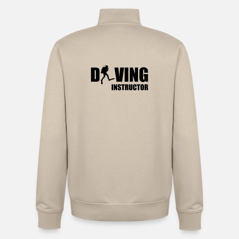 Diving Instructor - Sweat zippé unisexe en coton bio Stanley/Stella - beige crème