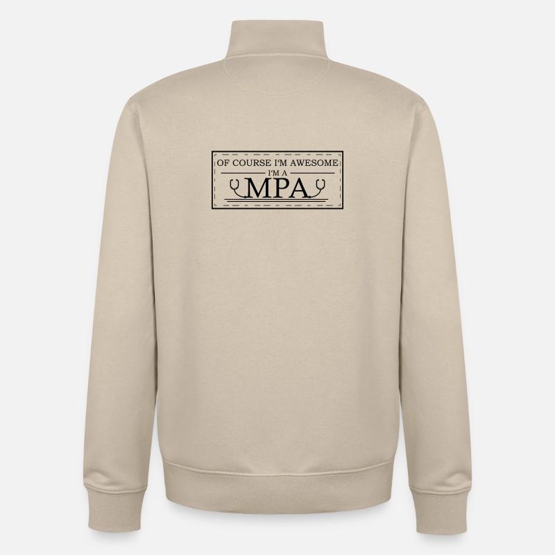 Geniale Mpa - Unisex Organic Zip Sweatshirt von Stanley/Stella - Cremebeige