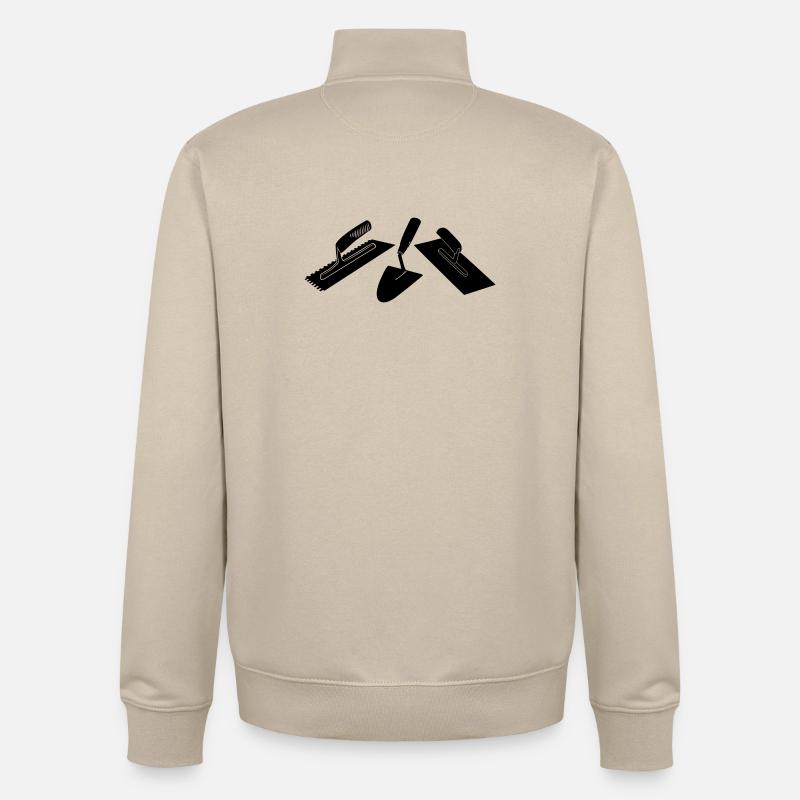 Stucco mason tools - Unisex Organic Zip Sweatshirt by Stanley/Stella - desert dust