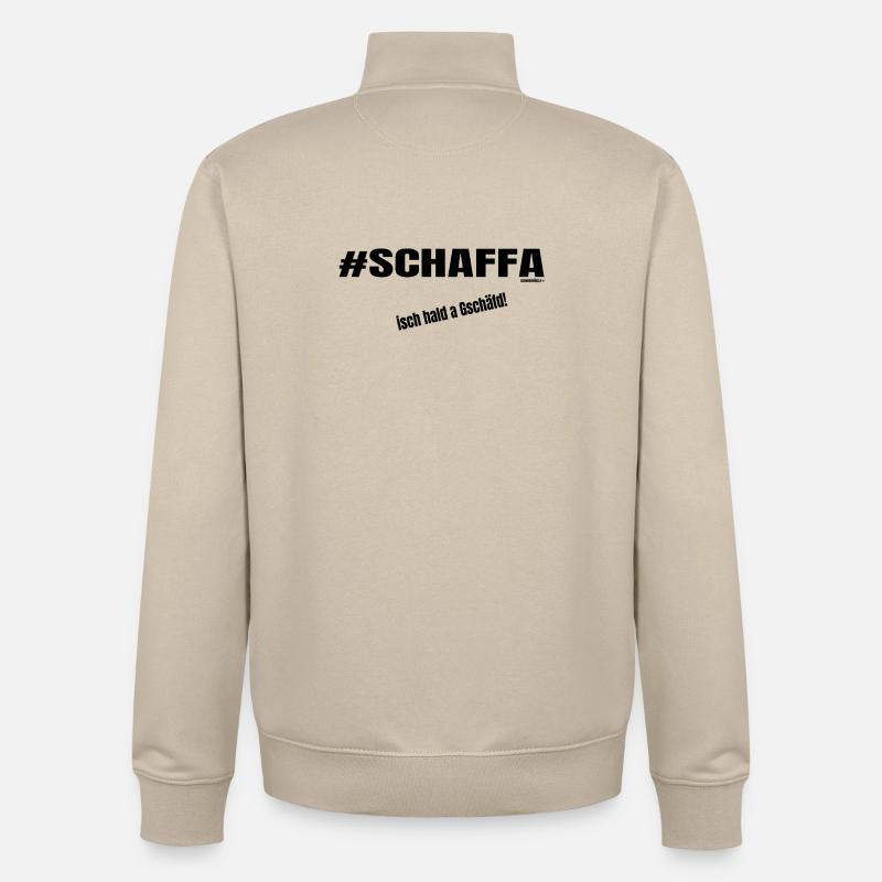 Le travail reste le travail - Sweat zippé unisexe en coton bio Stanley/Stella - beige crème