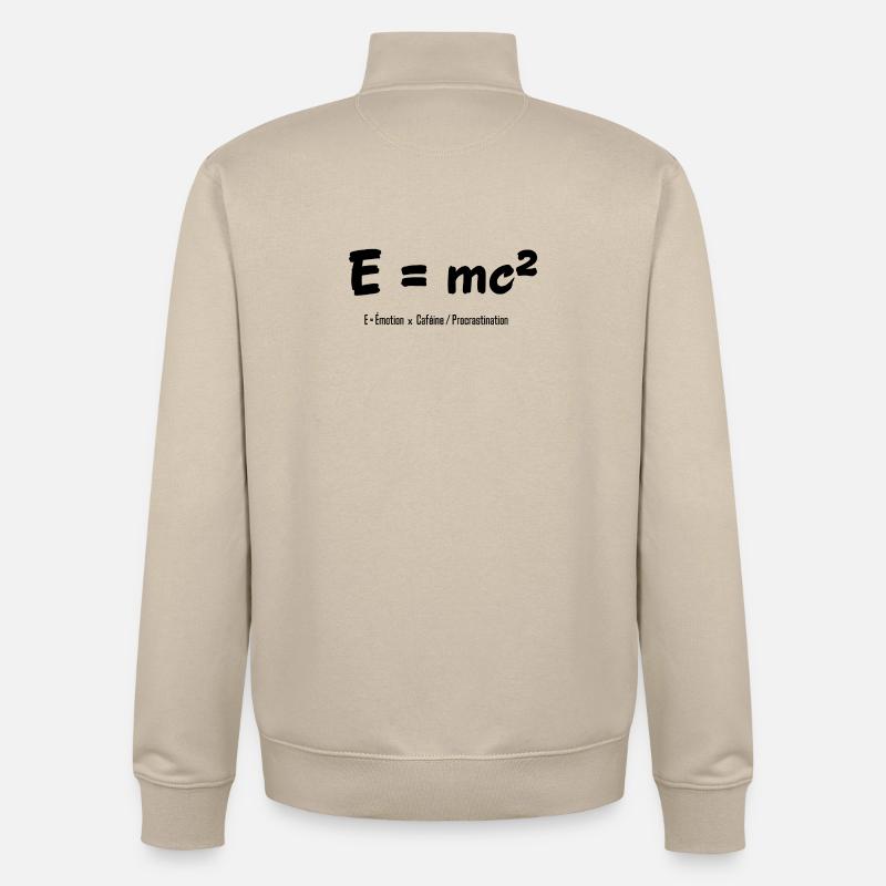 E = mc² - Sweat zippé unisexe en coton bio Stanley/Stella - beige crème