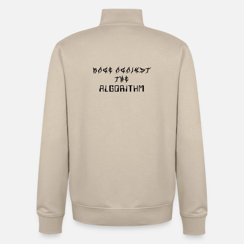 Rage against the Algorithm - Unisex Organic Zip Sweatshirt von Stanley/Stella - Cremebeige