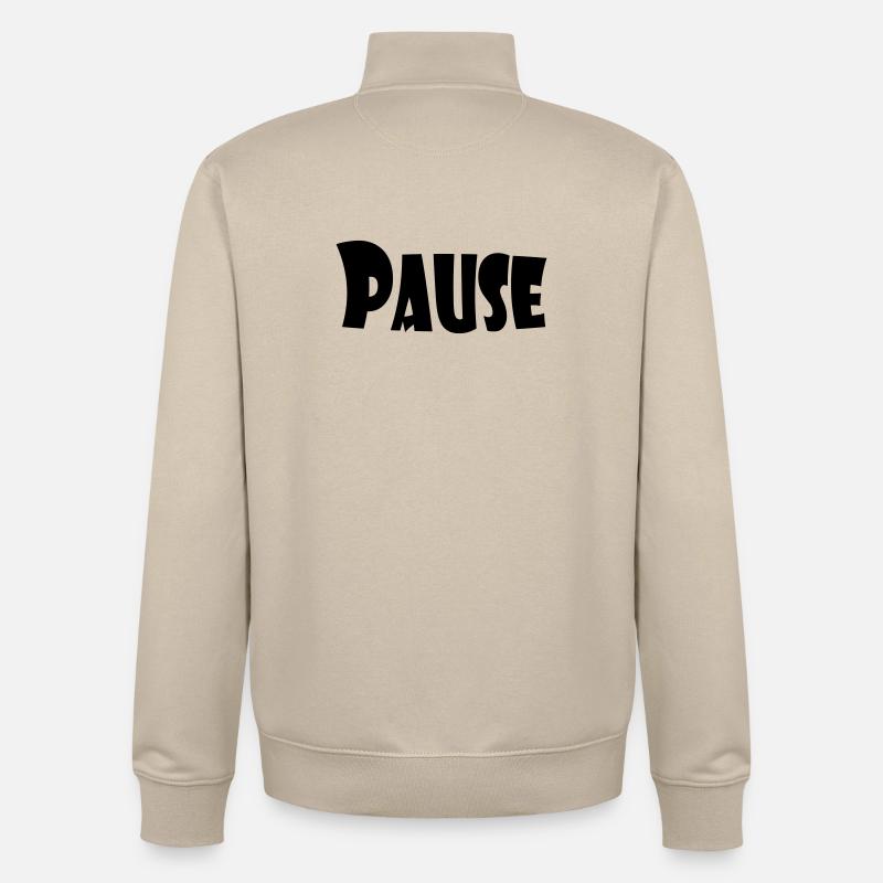 Pause - Sweat zippé unisexe en coton bio Stanley/Stella - beige crème
