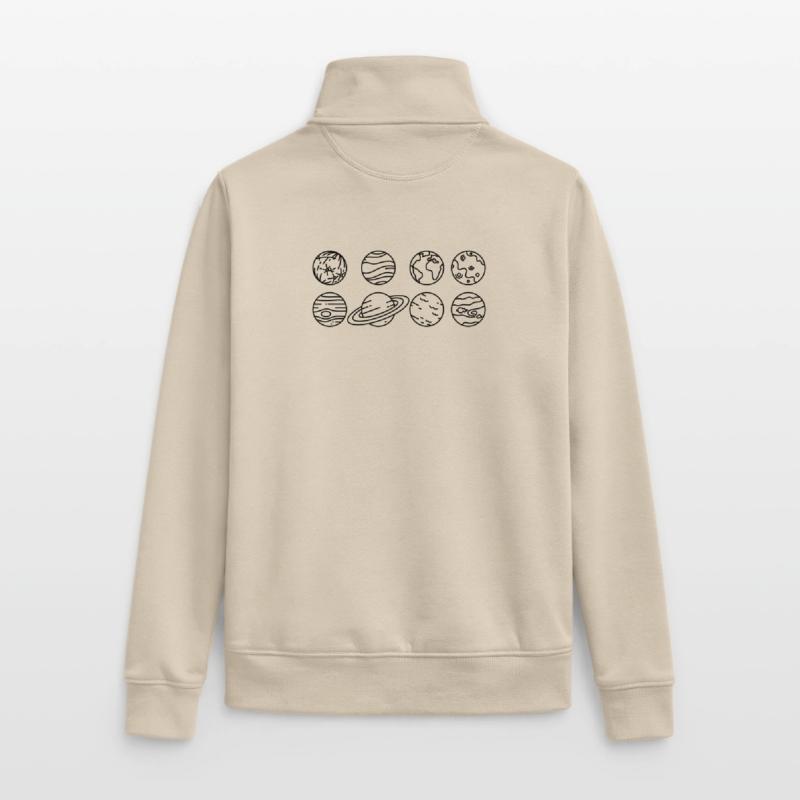 Solar System Planets – Solar System Space Unisex Organic Zip Sweatshirt by Stanley/Stella