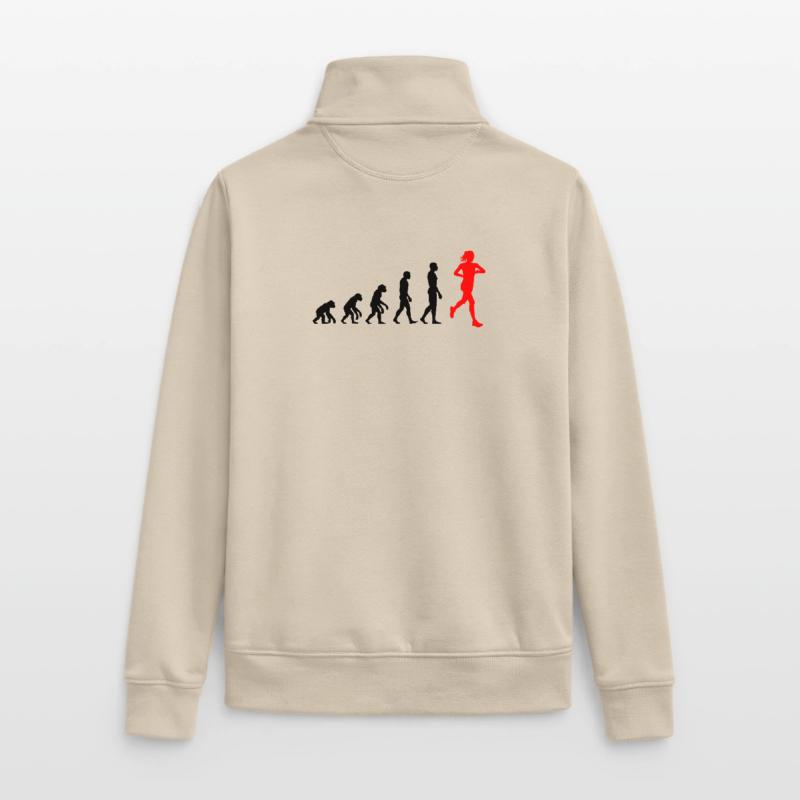 EVOLUTION RUNNERIN POWER! JOGGER RUNNER FIT Unisex Organic Zip Sweatshirt by Stanley/Stella