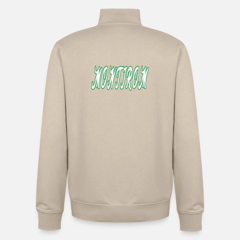 Montirom text - Unisex Organic Zip Sweatshirt by Stanley/Stella - desert dust