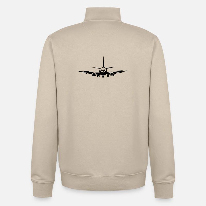 Passagierflugzeug - Unisex Organic Zip Sweatshirt von Stanley/Stella - Cremebeige