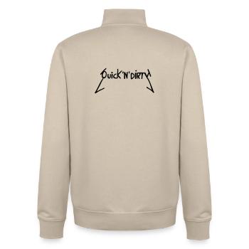 Rapide et sale - Sweat zippé unisexe en coton bio Stanley/Stella - beige crème - Dos - AI Model Male 185 dark (185cm)