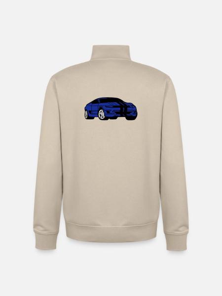 Sports Car - Sports Car - Coupé - Unisex Organic Zip Sweatshirt by Stanley/Stella - desert dust