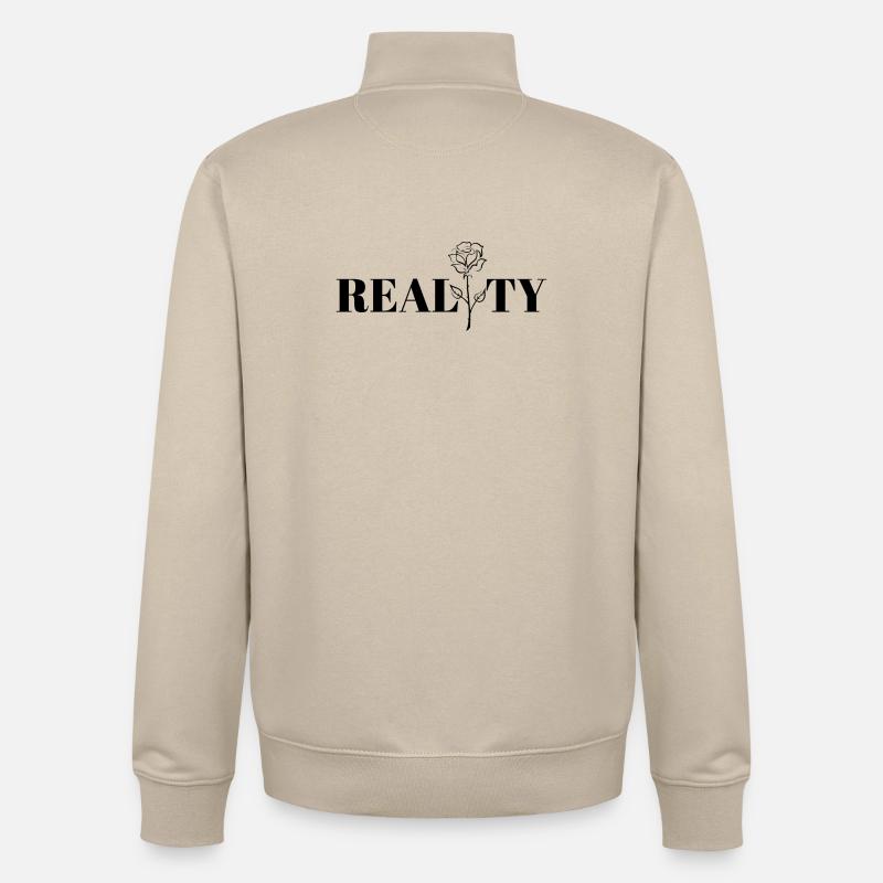 Un design cool, la réalité. - Sweat zippé unisexe en coton bio Stanley/Stella - beige crème