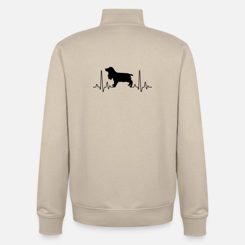 Cocker Spaniel Plus - Unisex Organic Zip Sweatshirt by Stanley/Stella - desert dust
