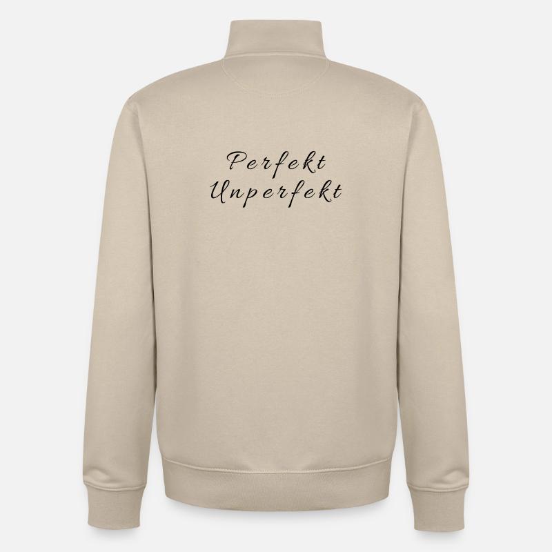 Perfekt_Unperfekt - Sweat zippé unisexe en coton bio Stanley/Stella - beige crème