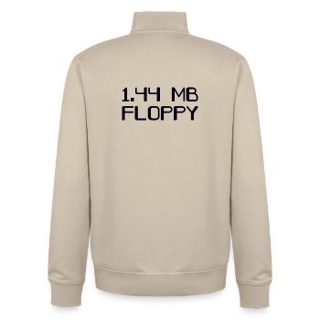 Floppy Disk 90er Jahre Speicher - Unisex Organic Zip Sweatshirt von Stanley/Stella - Cremebeige - Hinten - AI Model Male 185 dark (185cm)