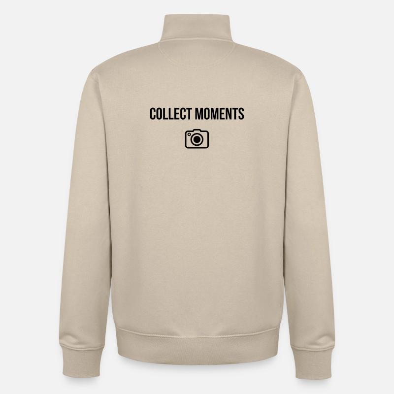 Collectionnez les moments – Chemise d’aventure - Sweat zippé unisexe en coton bio Stanley/Stella - beige crème