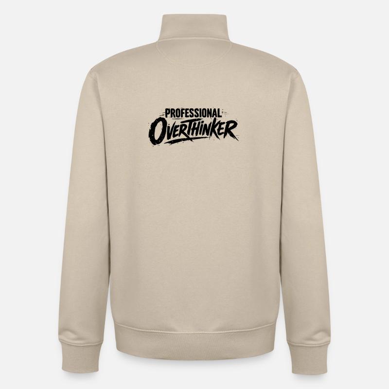 PENSEUR PROFESSIONNEL Grunge - Sweat zippé unisexe en coton bio Stanley/Stella - beige crème