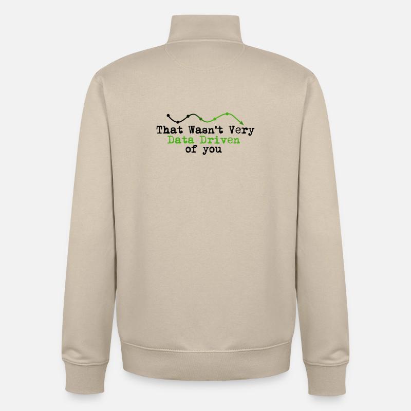 Data Driven Graphline Logo - Unisex Organic Zip Sweatshirt by Stanley/Stella - desert dust