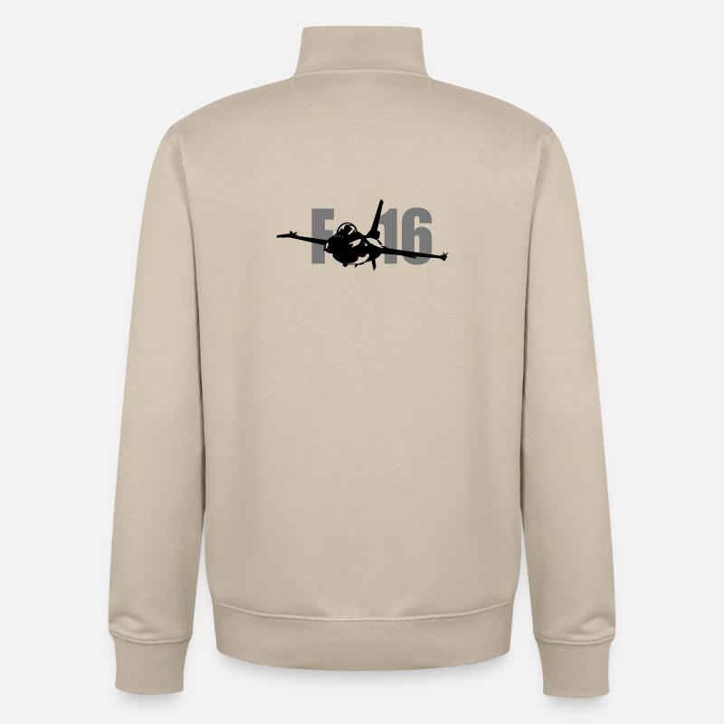 mr_adrenalin_pilot - Sweat zippé unisexe en coton bio Stanley/Stella - beige crème