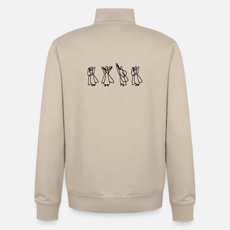 Waldorf Buchstaben "NEIN" - Unisex Organic Zip Sweatshirt von Stanley/Stella - Cremebeige