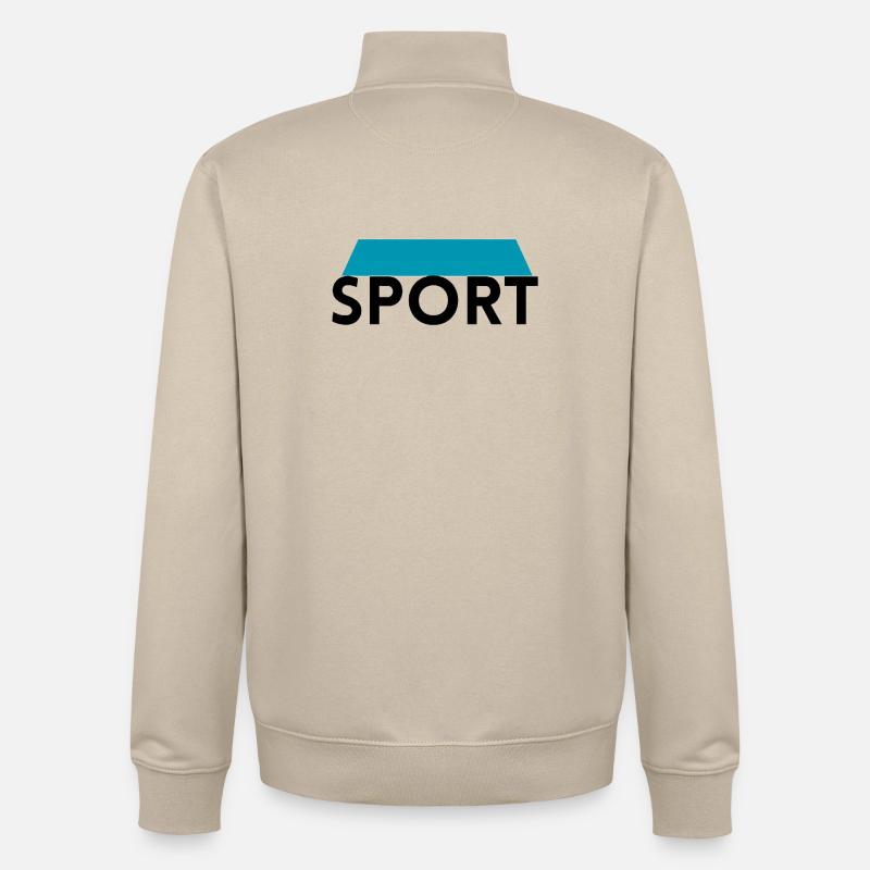 Sport Statement - Unisex Organic Zip Sweatshirt von Stanley/Stella - Cremebeige