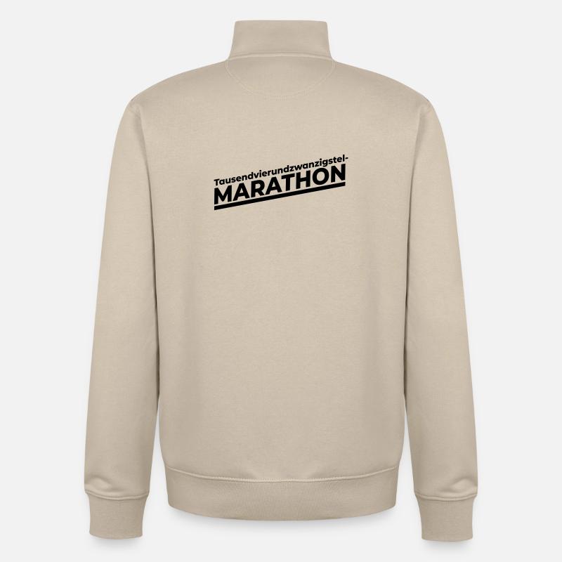 marathon - Sweat zippé unisexe en coton bio Stanley/Stella - beige crème