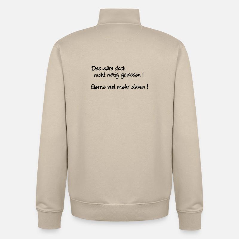 It wasn't necessary after all - Unisex Organic Zip Sweatshirt by Stanley/Stella - desert dust