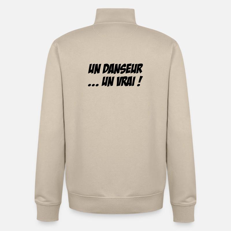 Un danseur… un vrai - Sweat zippé unisexe en coton bio Stanley/Stella - beige crème