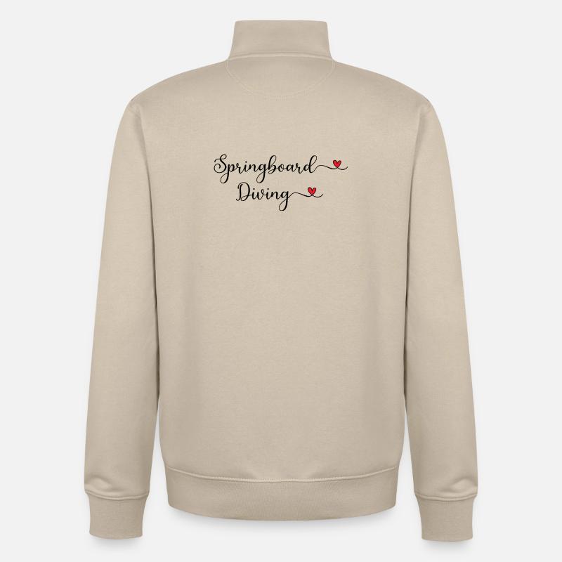 Plongée tremplin - Sweat zippé unisexe en coton bio Stanley/Stella - beige crème
