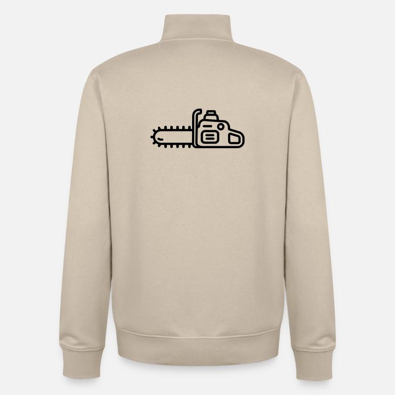 tronçonneuse - Sweat zippé unisexe en coton bio Stanley/Stella - beige crème