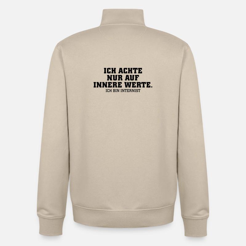 Internist - Unisex Organic Zip Sweatshirt von Stanley/Stella - Cremebeige