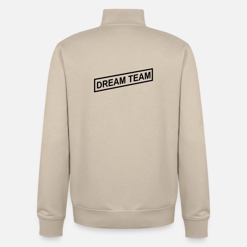 Dream Team - Unisex Organic Zip Sweatshirt von Stanley/Stella - Cremebeige