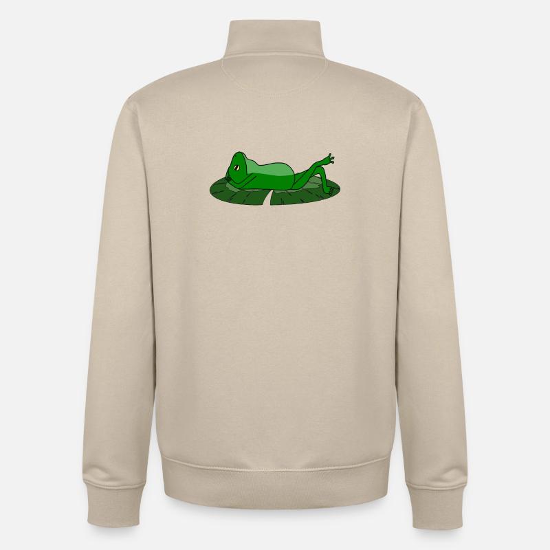 Frog Toad Chill Toad - Unisex Organic Zip Sweatshirt by Stanley/Stella - desert dust