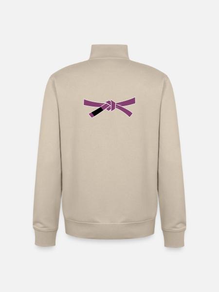 Purplebelt - Purple Belt - Unisex Organic Zip Sweatshirt by Stanley/Stella - desert dust