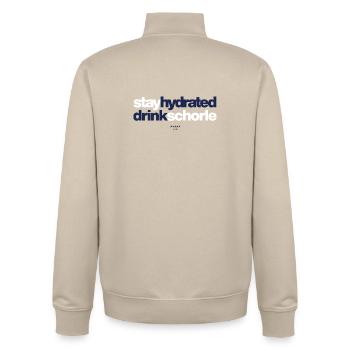 stay hydrated drink schorle - Unisex Organic Zip Sweatshirt von Stanley/Stella - Cremebeige - Hinten - AI Model Male 185 dark (185cm)