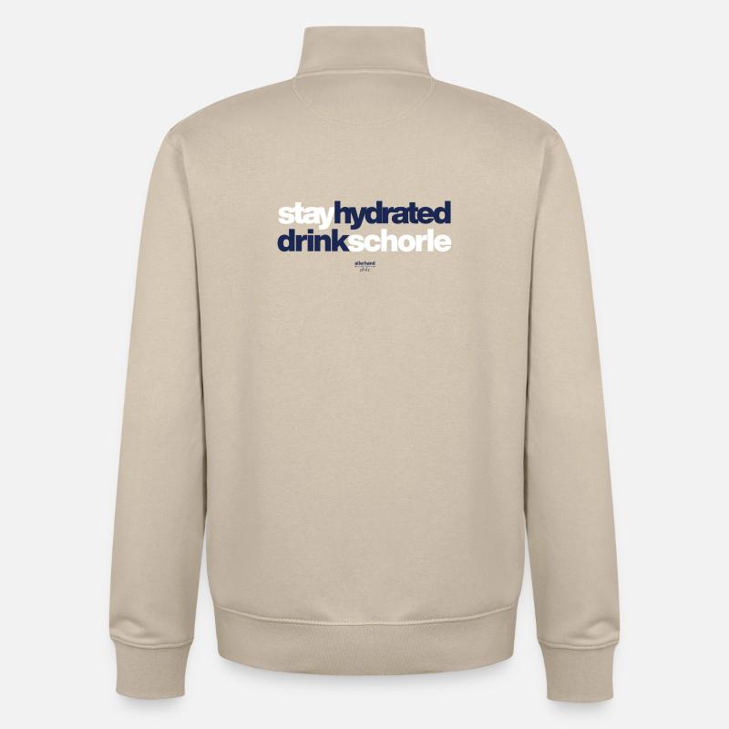 Restez hydraté, boissons spritzer - Sweat zippé unisexe en coton bio Stanley/Stella - beige crème