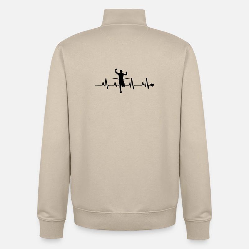 läufer - Unisex Organic Zip Sweatshirt von Stanley/Stella - Cremebeige