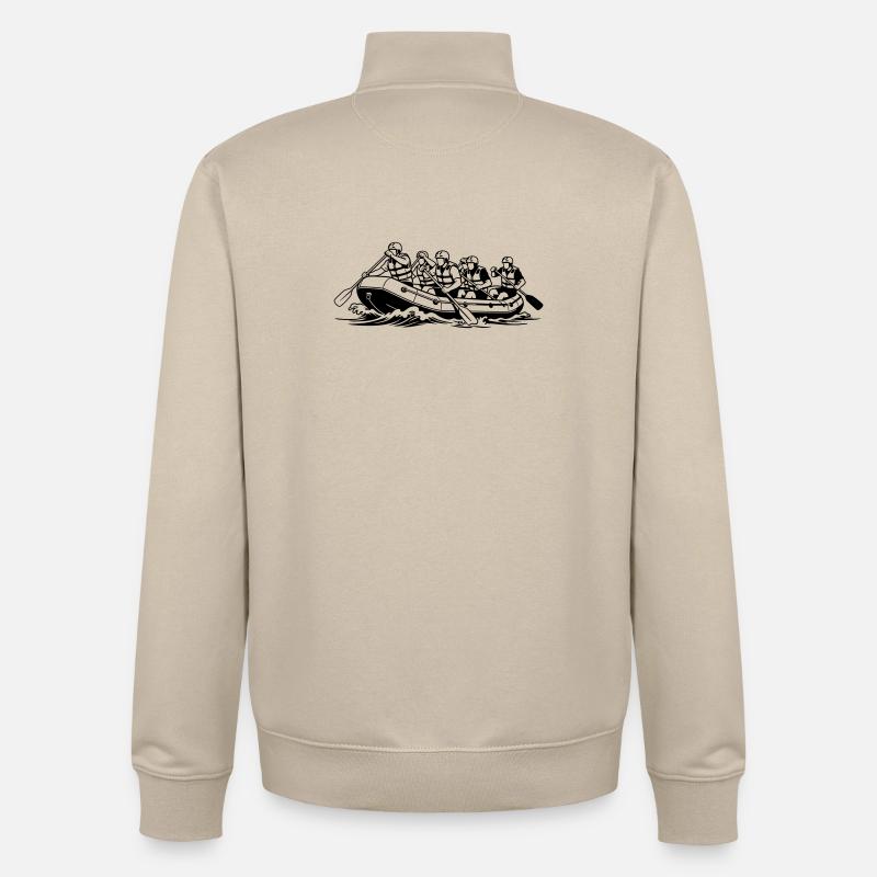 rafting - Sweat zippé unisexe en coton bio Stanley/Stella - beige crème