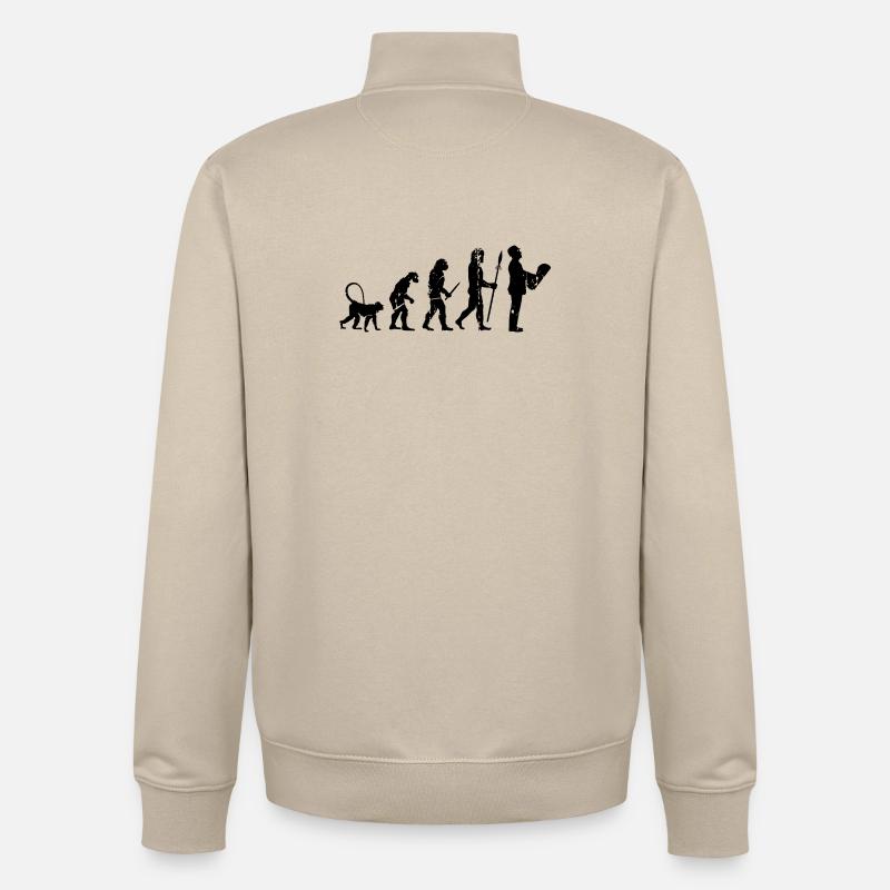 Développement de l’architecture - Sweat zippé unisexe en coton bio Stanley/Stella - beige crème