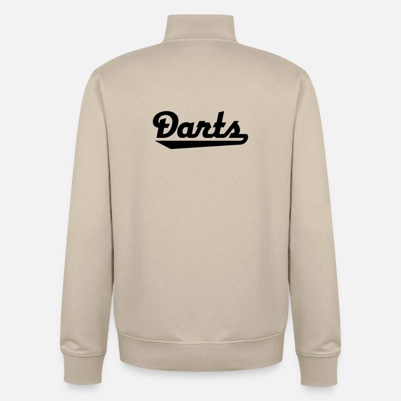 2541614 15380511 fléchettes - Sweat zippé unisexe en coton bio Stanley/Stella - beige crème