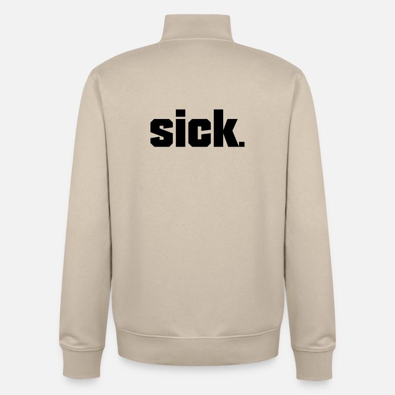 Sick Design - easy - Unisex Organic Zip Sweatshirt by Stanley/Stella - desert dust