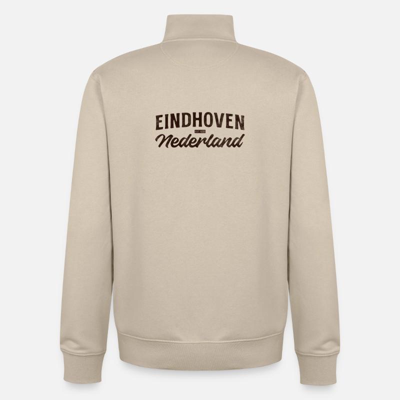Eindhoven Nederland Script Logo - Unisex Organic Zip Sweatshirt von Stanley/Stella - Cremebeige
