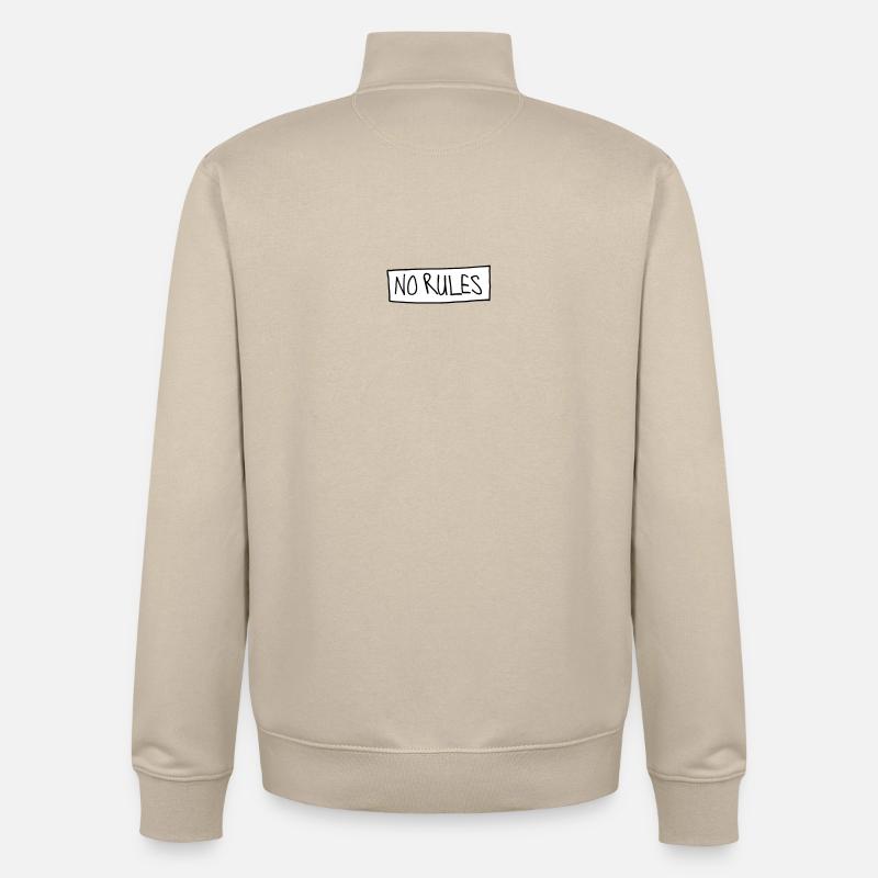 NO RULES - Unisex Organic Zip Sweatshirt von Stanley/Stella - Cremebeige