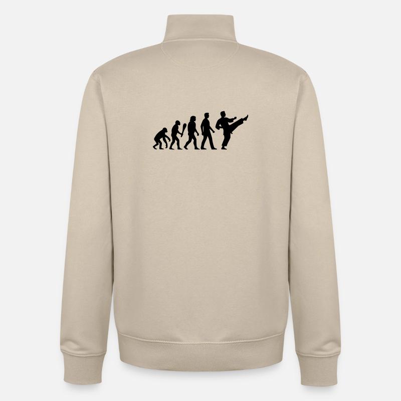 Karate Evolution - Unisex Organic Zip Sweatshirt by Stanley/Stella - desert dust