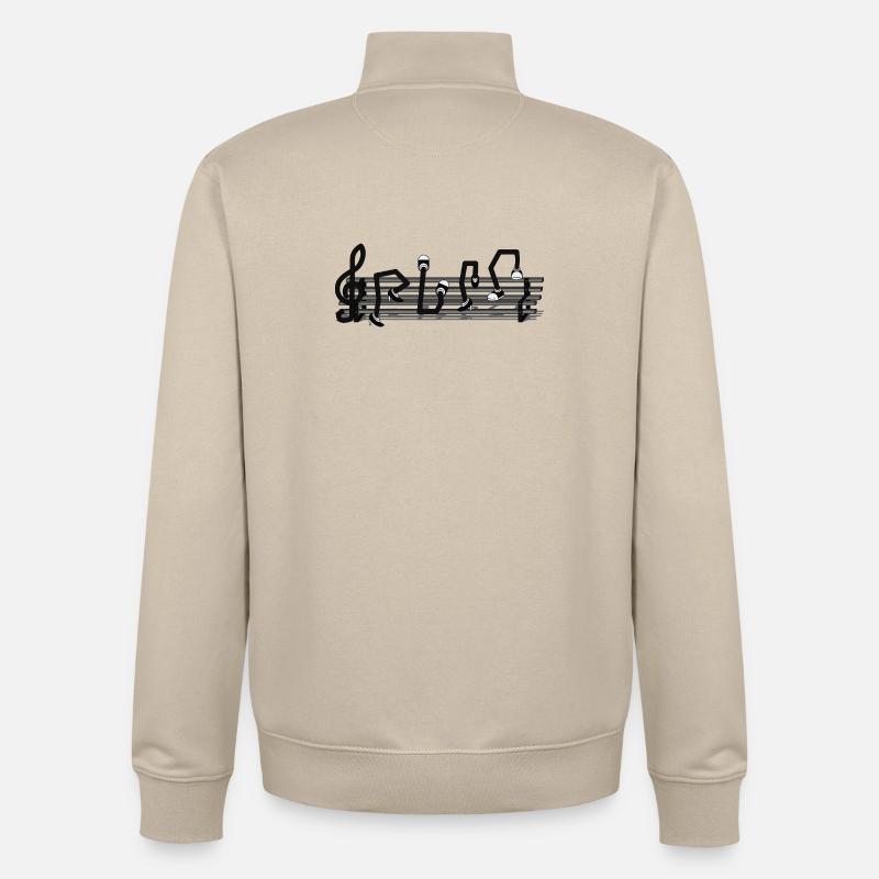 GIB DIE NOTE - Unisex Organic Zip Sweatshirt von Stanley/Stella - Cremebeige